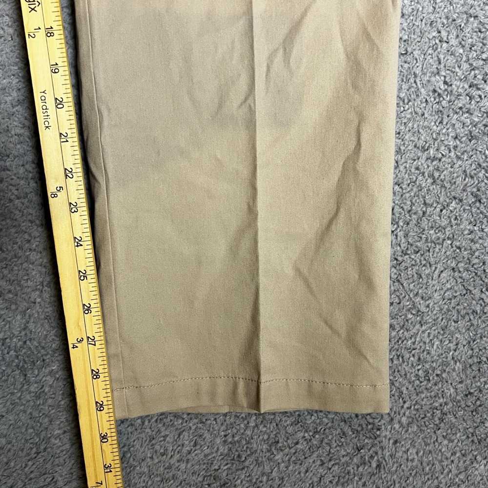 Croft & Barrow Khaki Pants Mens 38x29 Tan New Classic Fit Flat Front - Picture 6 of 11